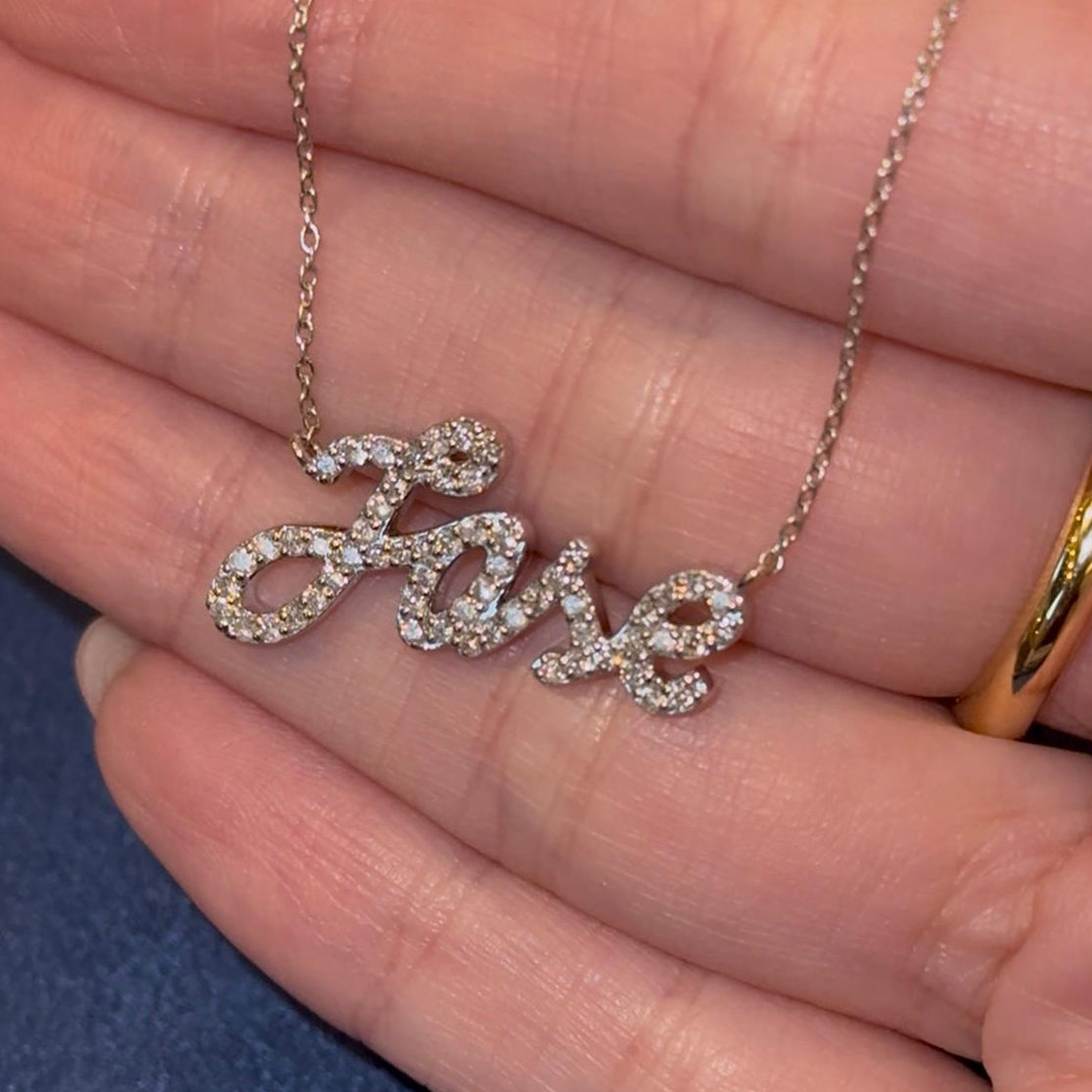 Colar Nome com Diamantes