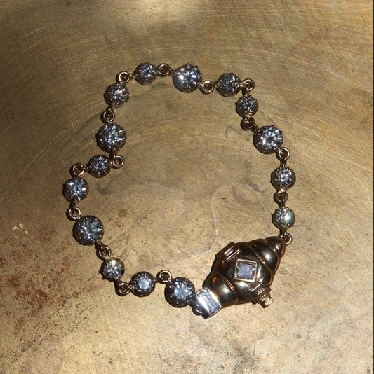 Serpentina Tennis Bracelet Ouro Amarelo com Diamantes