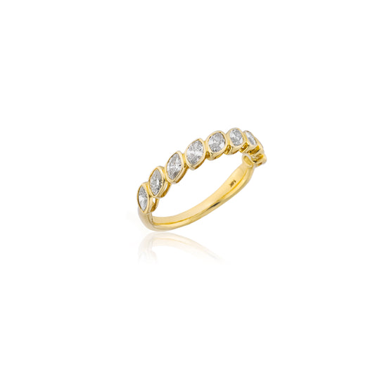 Anel diamante navete