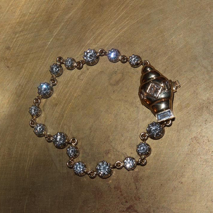 Serpentina Tennis Bracelet Ouro Amarelo com Diamantes