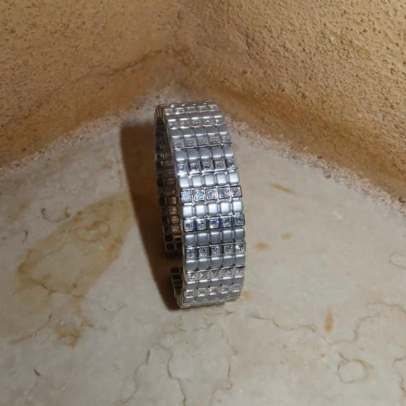 Ouroboros Bracelet Ouro Branco com Diamantes