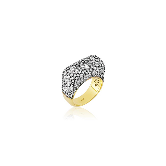 Pré-venda Anel Ouro Amerelo 18k com Diamantes