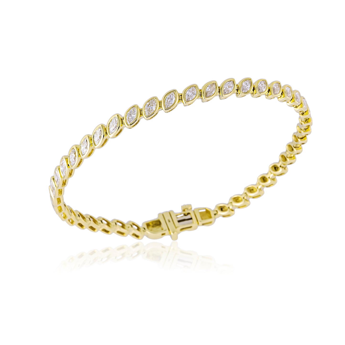 Pulseira riviera diamantes - oval