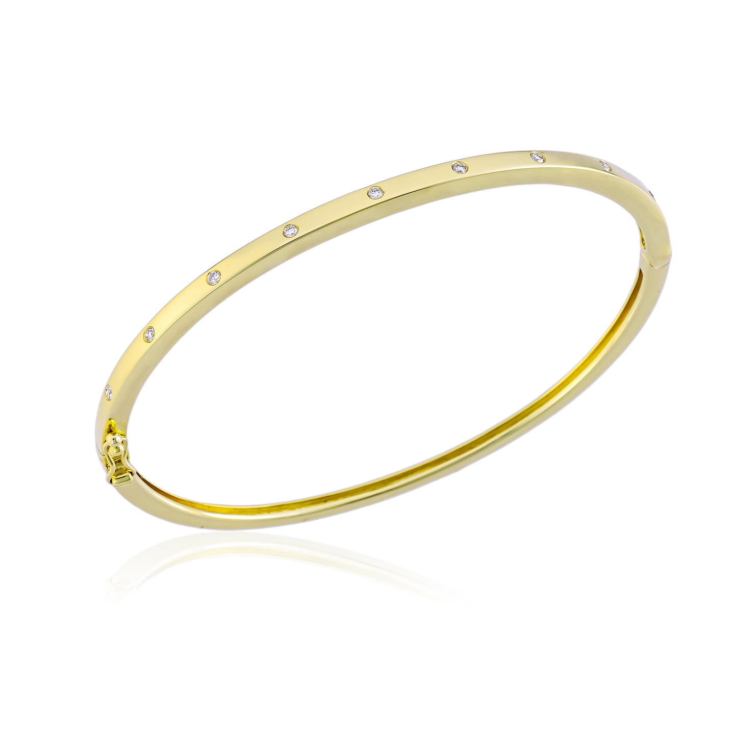 Pulseira bracelete ouro com brilhantes