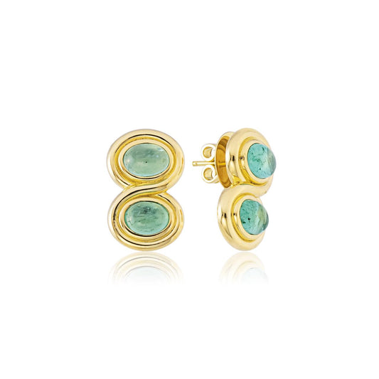 Pré-venda Brinco Ouro Amarelo 18k com Esmeralda
