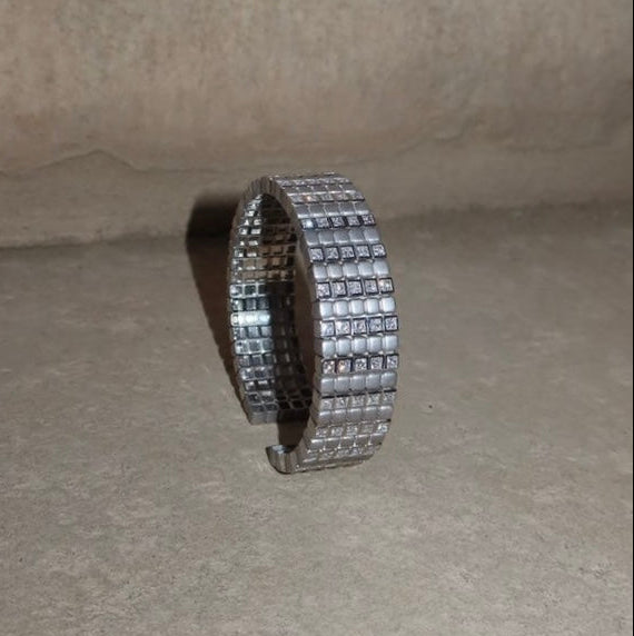 Ouroboros Bracelet Ouro Branco com Diamantes